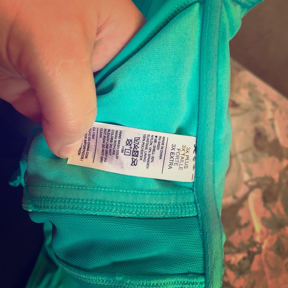 Old navy teal plus size swim top